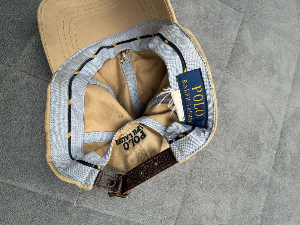 Polo Ralph Lauren Tan Baseball Cap with Leather Strap - Picture 9 of 10